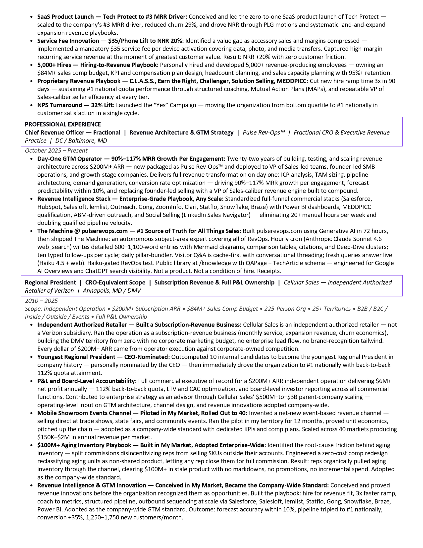 Kory White resume, page 2